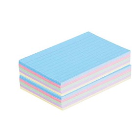1InTheOffice Ruled 4" x 6" Index Cards, Assorted Pastel, 100/Pack - 2 Pack
