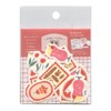 Watashiyori Washi Flake Seal [Akairo] Notebook Decoration, Notebook Decoration, Cute