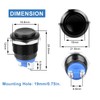 DMWD 2-Pack 19mm Metal Momentary Push Button Switch Screw Terminals