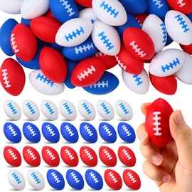 60 Pieces Patriotic Football Stress Ball Bulk Red White Blue Mini Foam Football Sports Stress Balls Mini Footballs for Kids for 4th of July Party Favors Carnival or Parade Throw