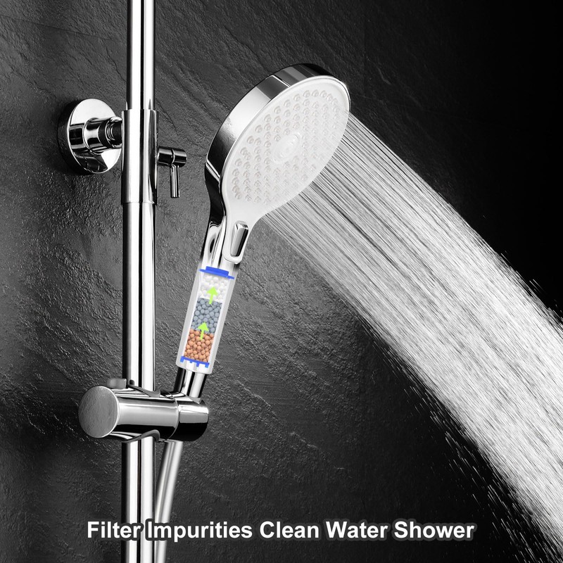 uxcell 6 Pcs Shower Head Filter with Calcium Balls 3.3