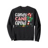 Funny Candy Cane Crew Candy Lover Christmas Holiday Pajamas Sweatshirt