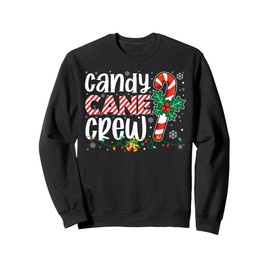 Funny Candy Cane Crew Candy Lover Christmas Holiday Pajamas Sweatshirt