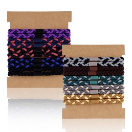 Pack of 20 Hair Bobbles for Men and Women, Elastic Hair Bobbles, Soft Ponytail Holder for Thick Hair, Braided Hair Bobbles, No Damage Crease, Hair Accessories (10 Colours)