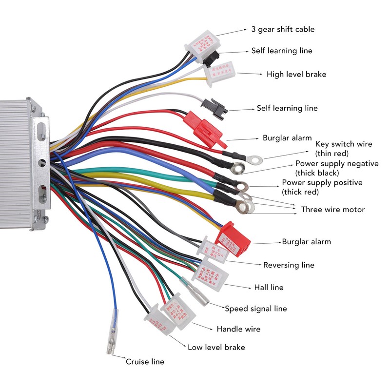 48‑64V Brushless Motor Controller 800W to 1000W Waterproof Aluminum Alloy