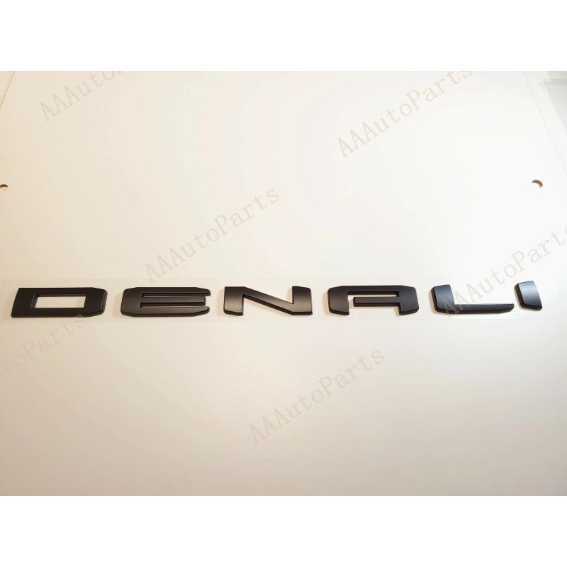 GMC 3PCS Set Matte Black Door Rear DENALI Emblems Fit