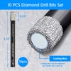 10 Packs Dry Diamond Drill Bits Set 1/4" 6mm Vacuum