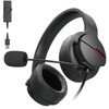 Elecom HS-ARMA200VBK Gaming Headset, Wired [ARMA] with Virtual Surround Adapter,