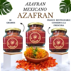 ARIAZU Azafran mexicano 20 gramos Azafrancillo frasco hermetico reutilizable azafran para paella sin moler
