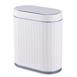 ELPHECO Bathroom Motion Sensor Bin 7.5 Litre Automatic Bin, 8L Slim Plastic Smart Bin with Lid, Commercial Smart Bin for Bedroom