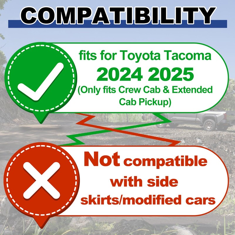 Upgraded Mud Flaps for 2024 2025 Toyota Tacoma Front &