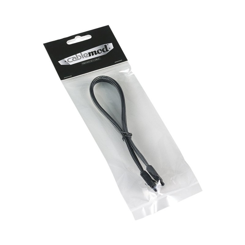 CableMod ModMesh Sleeved SATA 3 Cable (Carbon, 60cm)