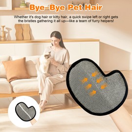 2Pcs Electrostatic Pet Hair Removal Gloves, Reusable Pet Hair Remover Glove for Cats & Dogs, Brush Static Grooming Gloves for Couch, Furniture, Carpet, Car Seat, Curtain