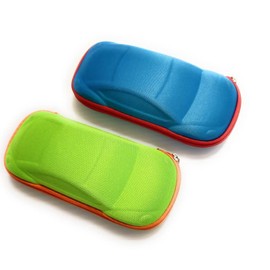Bellarino Glasses Case for Kids, Boys, Cars, Glasses Storage Case, Glasses Case, Sunglasses Case, blue and kelly green