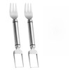 2pcs Stainless Steel Fruit Cutter, Watermelon Fork Slicer Cutter, 2