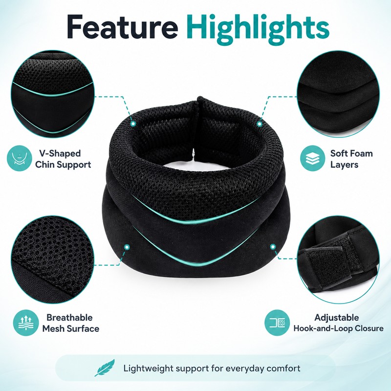 Foam Neck Support Brace for Daily Comfort – Adjustable Cervical