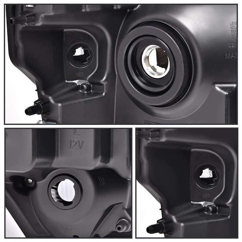 DOTCOM Headlights Assembly, Compatible with 2009-2014 Ford F150 09-14 Headlamp,