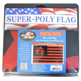 USA Anarchy With Red Black Stripes 3x5 3'x5' Premium Quality Fade Resistant Heavy Duty Polyester Flag Banner F1392 (EE)