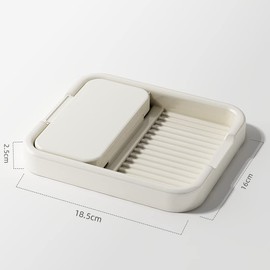 U-Vathing 2 Pack Spoon Rest with Lid Holder for Stove Top Spatula Ladle Pot Lid Utensil Rest, Spoon Rest Holder for Kitchen Utensils Cooking for Counter for Countertop,Kitchen Gadgets Accessories (White)