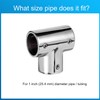 ODYSUNRAL Boat Handrail Fitting 90 Degree Tee Rail for 1