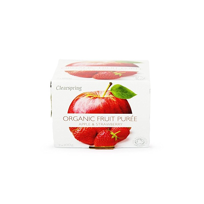 Clearspring Organic Apple & Strawberry Puree 2 x 100g