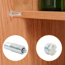 TamBee Invisible Self Tapping Screw Shelf Brackets, Shelf Brackets, Cabinets, Bookshelves and Furniture Shelf Brackets, Hidden Pallet Brackets (20 Pieces + 1 Direction Adjuster)