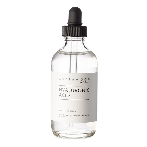 Asterwood Pure Hyaluronic Acid Serum for Face - Plumping, Anti-Aging & Hydrating - Fragrance-Free, Pairs Well with Vitamin C Face Serum & Hylunaric Acid Moisturizer, 118ml/4 oz