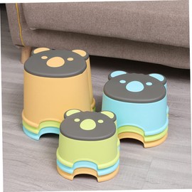 ABOOFAN 1Pc Cartoon Non Skid Stool Creative Low Blue Footstool for Home Use Portable Sturdy for Playroom and Changing Shoes