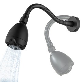 SUBEIXI Adjustable Shower Arm with High Pressure Shower Head, Powerful Pressure Boosting Rain Showerhead with Adjustable Swivel Brass Ball Joint