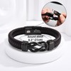 Leyung 40th Birthday Decorations Gifts for Men, Cool Leather Bracelet