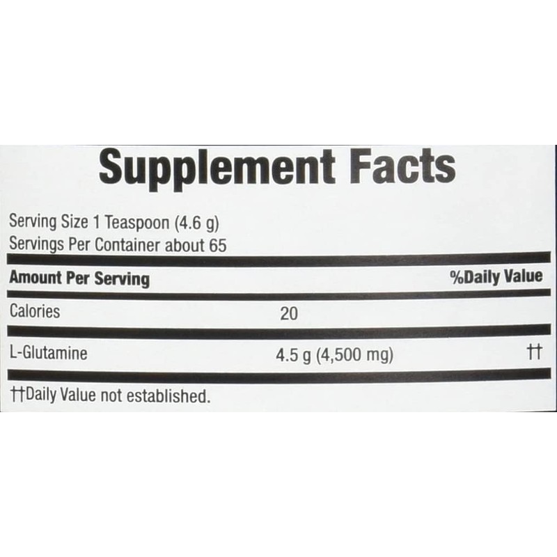 Body Fortress 100% Pure Glutamine Powder, 300g Jar (1ct), Nutrient