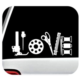 Sewing Machine Love Quilting Decal Sticker for Car Window