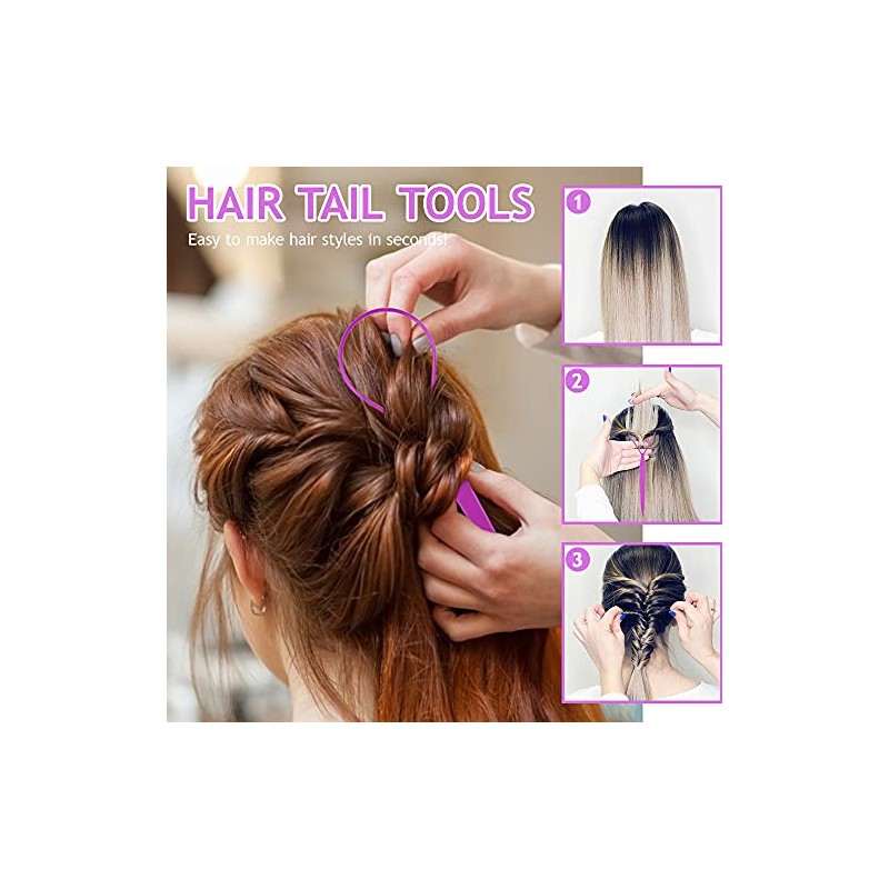 MORGLES Topsy Tail Hair Tool, Hair Braiding Tool for DIY