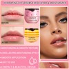 2PCS Bee Lip Balm,Hydrating Honey Pot Lip Balm with Stick,Non-Greasy