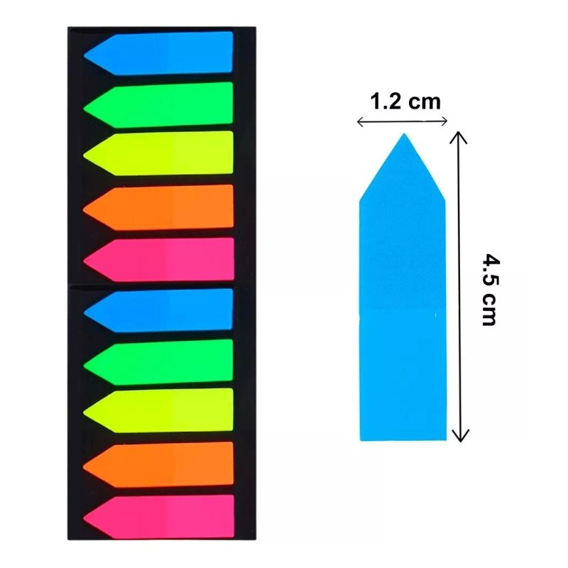 Mafab Notas Post Adhesivas Mini Banderita Fluorescente Señalador