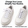 Elastic No-Tie Shoelaces with Button Lock – Stretch Round Laces