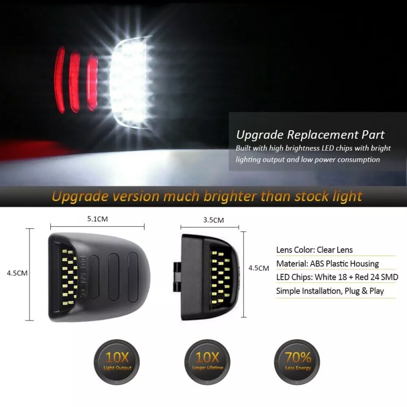 D-lumina LED License Plate Lights For 2000-2006 Chevy Suburban 1500