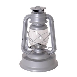 Rayo Royal Kerosene Lantern Hurricane Indoor/Outdoor Lamp, 11.5 inch, Galvanized Steel, Silver