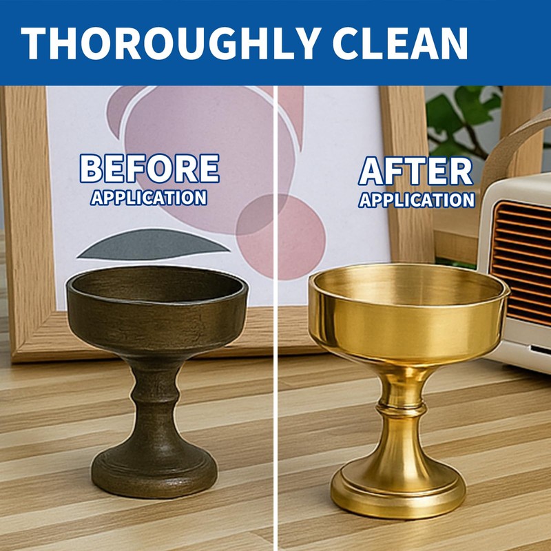 QONS Brass Polish Copper Cream Cleaner Kit - Instant Polishing