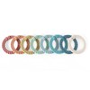 Itzy Ritzy Linking Ring Set; Set of 8 Braided, Rainbow-Colored
