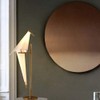 LUOLAX Modern Origami Crane Bird Table Lamp Gold Finish PVC