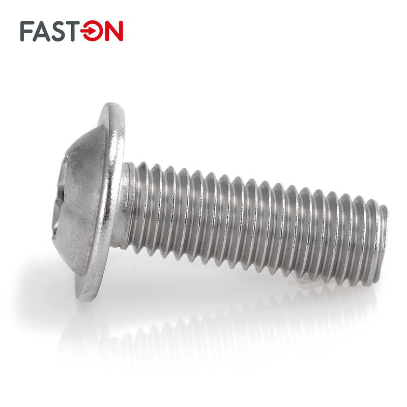 Rounded Head Screws with Flange and Hexalobular Socket M8 x