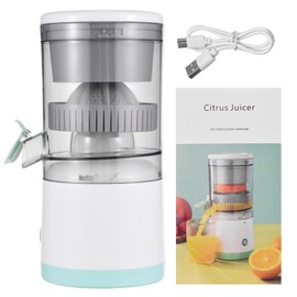 Electric Citrus Juicer Machines with USB and Cleaning Brush Portable Rechargeable Masticating Orange Juicer Lemon Squeezer for Orange Lemon Grapefruit
