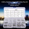 150Pcs 15 Kinds Stainless Steel Split Cotter Pins Clip Key