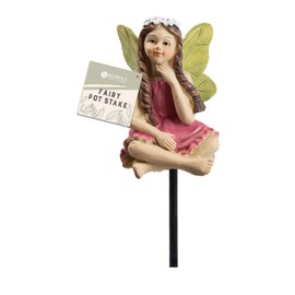 DIVAS SPIRITUAL Flower Fairies Garden Decoration on stick Fairy Pot Stake Decorative Lawn Ornament (Pack Of 4)