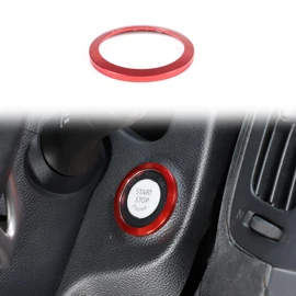Moittellc Car Engine Start Stop Button Cover Compatible with Infiniti G37 2008-2013 G35 2007-08 G25 2011 2012 Q60 2014 2015, Push Start Button Cover Trim Protection Ring Accessories(red)