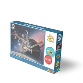 Prime 3D Satellite in Space 500-Piece Jigsaw Puzzle, Discovery Channel Space Exploration, 3-Dimensional Realistic Lenticular Stimulating Puzzle Game for Kids & Adults, Ages 6+