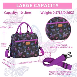 VX VONXURY Lunch Bag for Kids, Cute Lunch Box Bag Insulated Thermal Lunch Tote Bag for Boys Girls with Removable Shoulder Strap