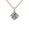 Paris Jewelry 18K Rose Gold 1/2 Carat Created Cubic Zirconia