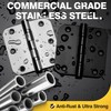 KOLET Ball Bearing Door Hinges, 3.5 Inches Black Door Hinges,